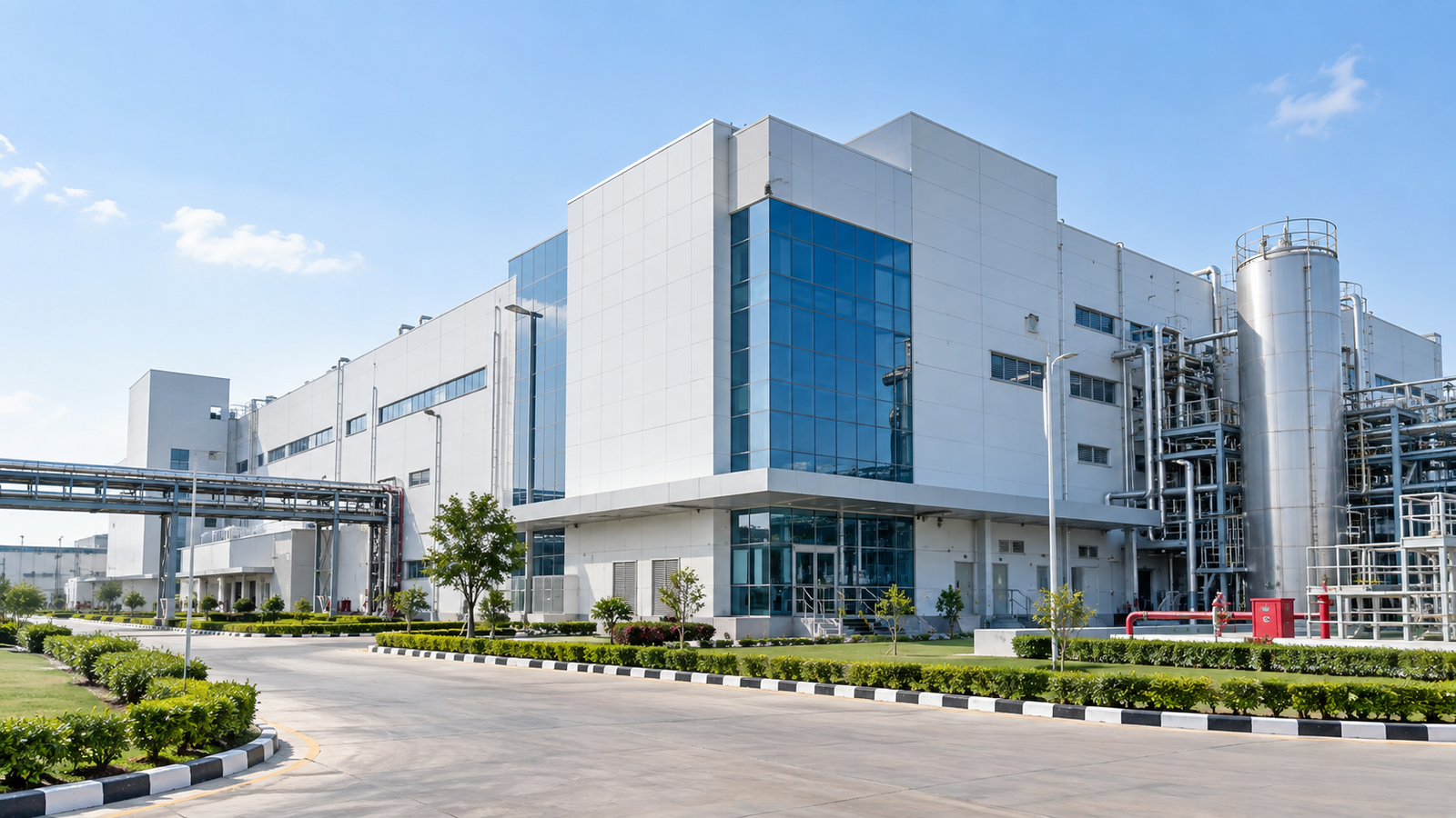 Industrial facility requiring targeted fire suppression protection