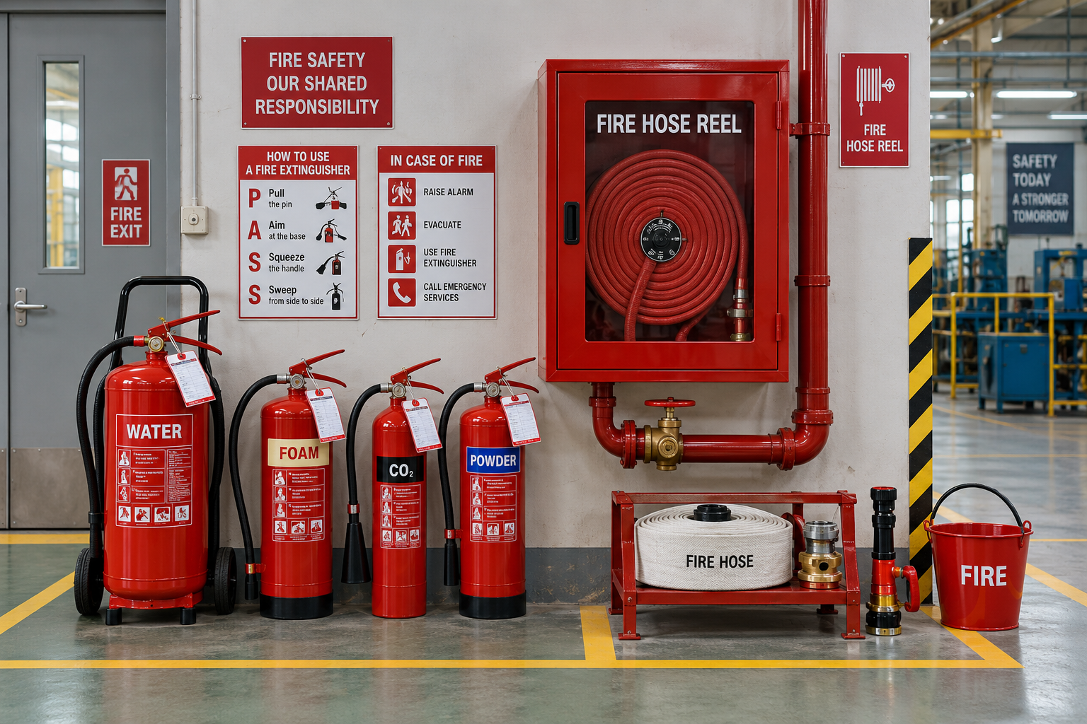 Firefighting equipment and fire safety controls